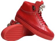:  Versace Leather High-Top Sneakers     Versace.   -   !    !