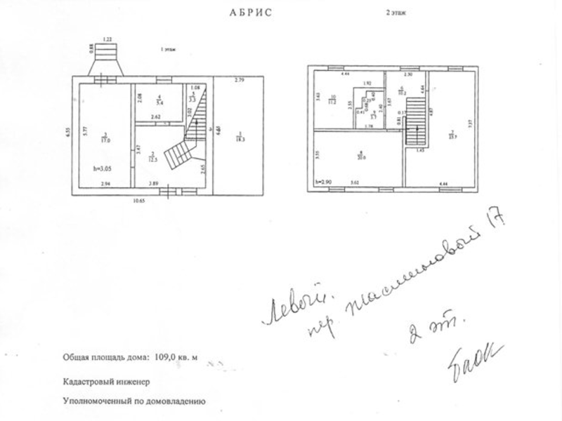 Абрис в техническом плане здания